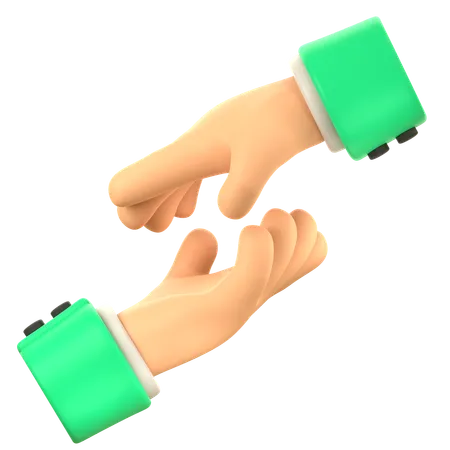 Giving Help Hand Gesture  3D Icon