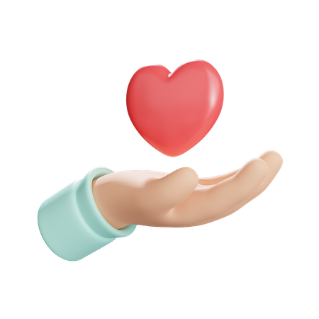 Giving Love  3D Illustration