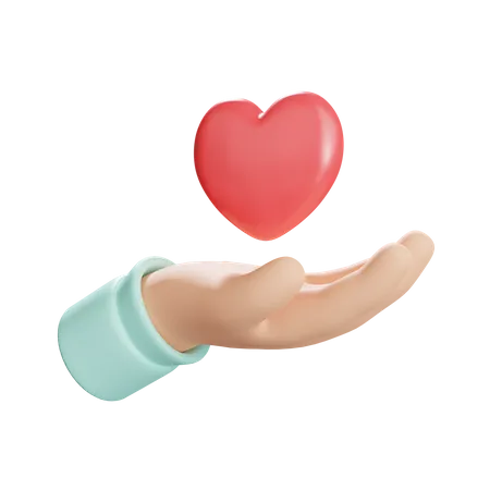 Giving Love  3D Illustration