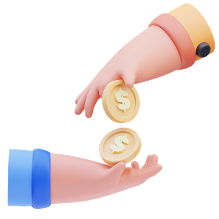 Giving Money  3D Icon