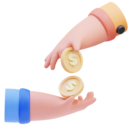 Giving Money  3D Icon