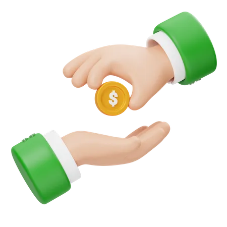 Giving Money  3D Icon