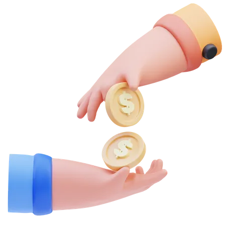 Giving Money 3D Icon
