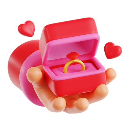 Giving Ring Box  3D Icon