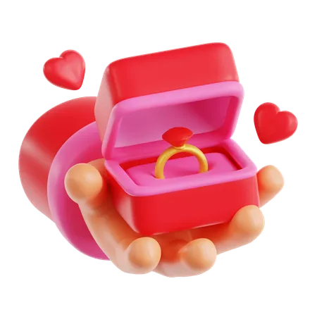 Giving Ring Box  3D Icon