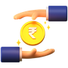 free 3d rupee coin payment 