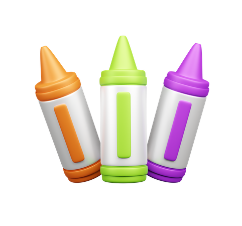 Cor de giz de cera  3D Icon