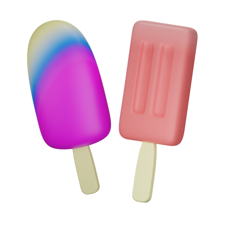 Glace à l'eau  3D Illustration