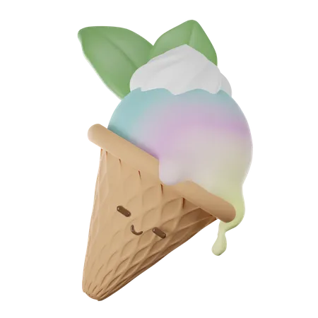 Glace arc-en-ciel  3D Icon