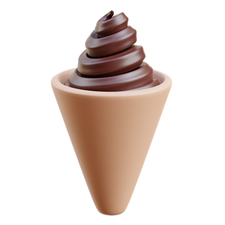 Crème glacée au chocolat  3D Icon