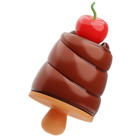 Glace au chocolat  3D Illustration