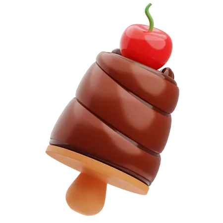 Glace au chocolat  3D Illustration