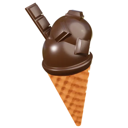 Crème glacée au chocolat  3D Icon