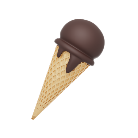 Crème glacée au chocolat  3D Icon