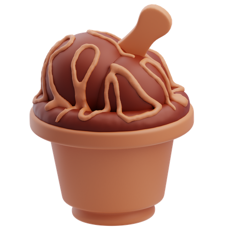 Crème glacée au chocolat  3D Icon