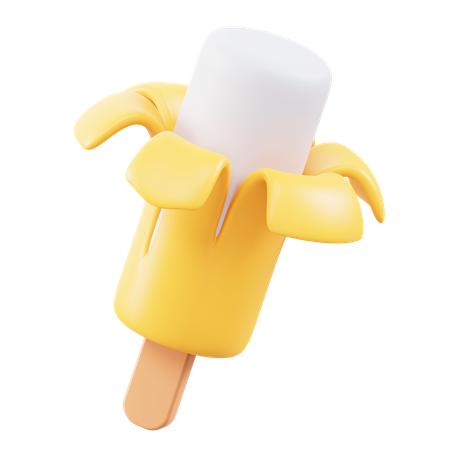 Glace à la banane  3D Icon