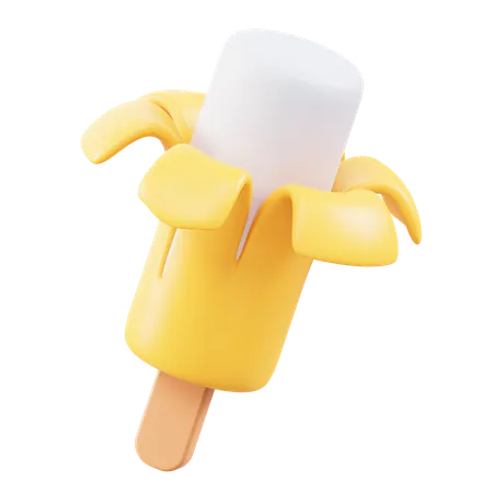 Glace à la banane  3D Icon