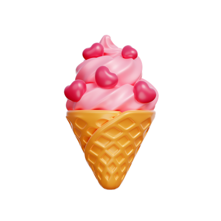 Glace de la Saint-Valentin  3D Icon