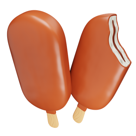 Glace glacée aux couches de chocolat  3D Icon