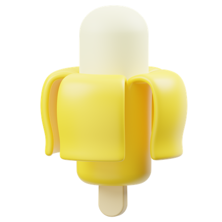 Glace gommeuse à la banane  3D Icon