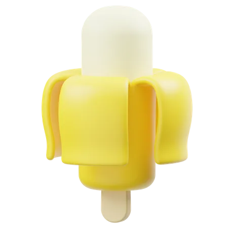 Glace gommeuse à la banane  3D Icon