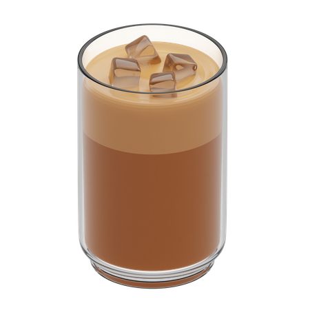 Café au lait glacé  3D Icon