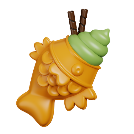 Taiyaki à la crème glacée  3D Icon