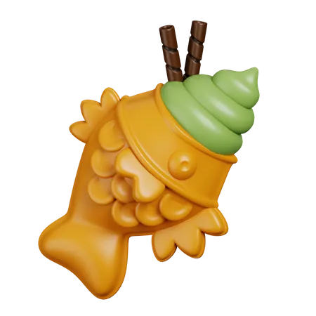 Taiyaki à la crème glacée  3D Icon