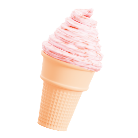 Glace à la vanille  3D Icon