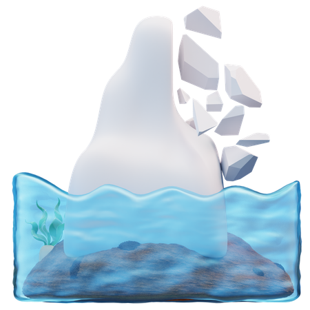 Glacier Melting  3D Icon
