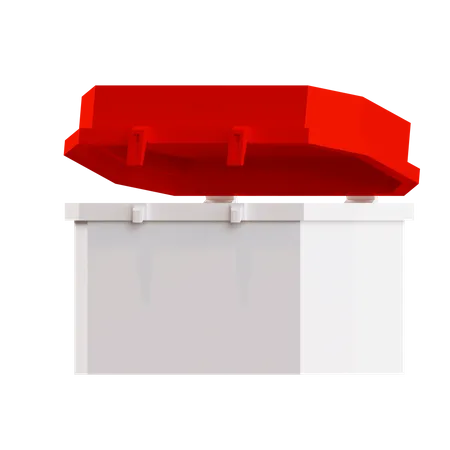 Glacière rouge  3D Icon