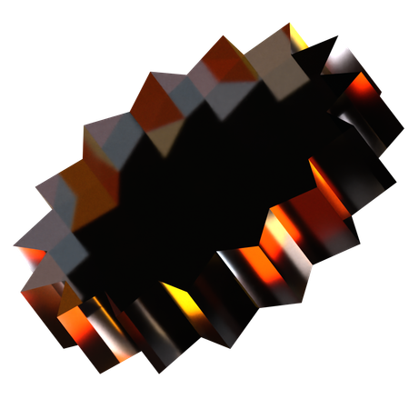 Abstrakte Glasform  3D Icon