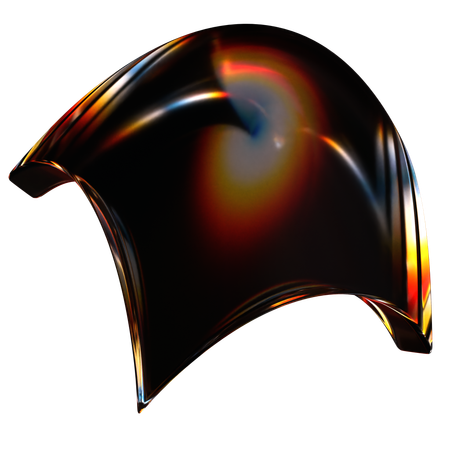 Abstrakte Glasform  3D Icon