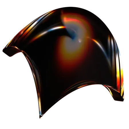 Abstrakte Glasform  3D Icon