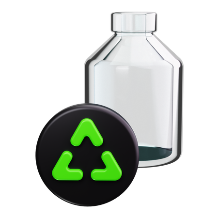 Glasflasche  3D Icon