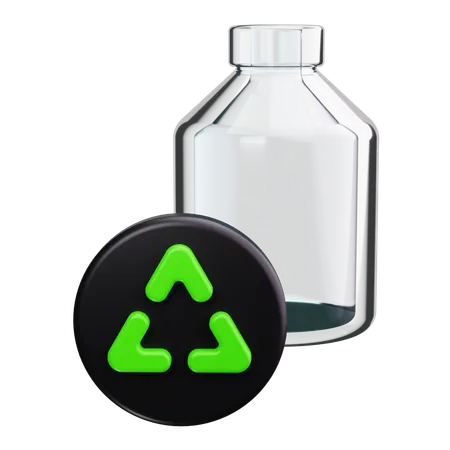 Glasflasche  3D Icon