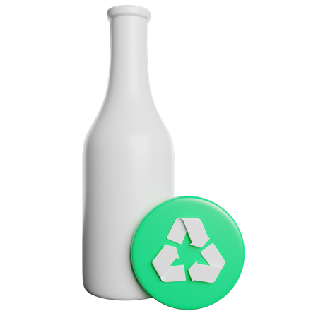 Glasflasche  3D Icon