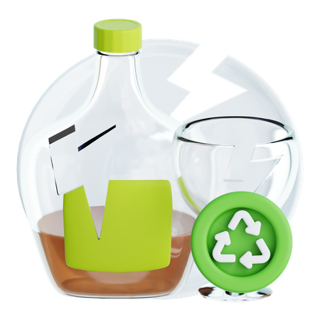 Glasrecycling  3D Icon