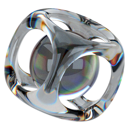 Glass Abstract  3D Icon