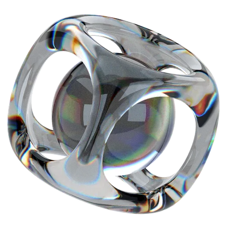 Glass Abstract  3D Icon