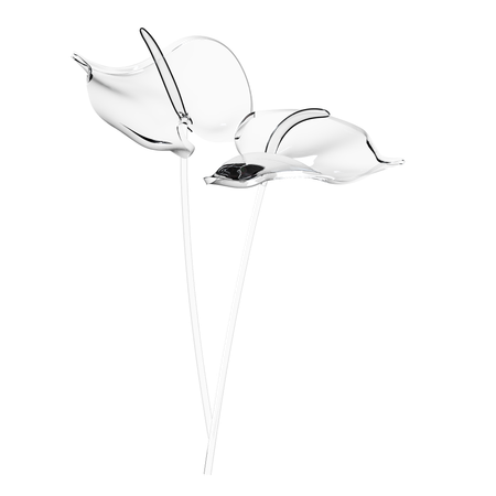 Glass Anthurium Flower  3D Icon