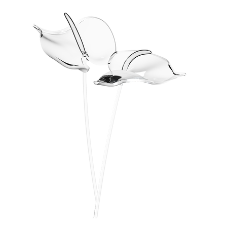 Glass Anthurium Flower  3D Icon