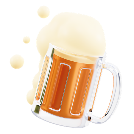 グラスビール  3D Icon