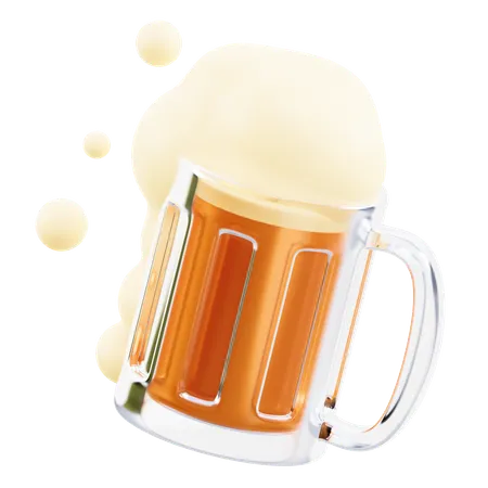 グラスビール  3D Icon