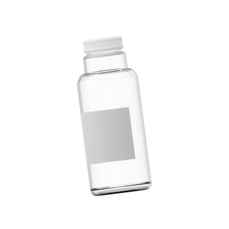 Glass Bottle  3D Illustration