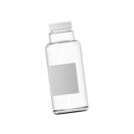 Glass Bottle  3D Illustration