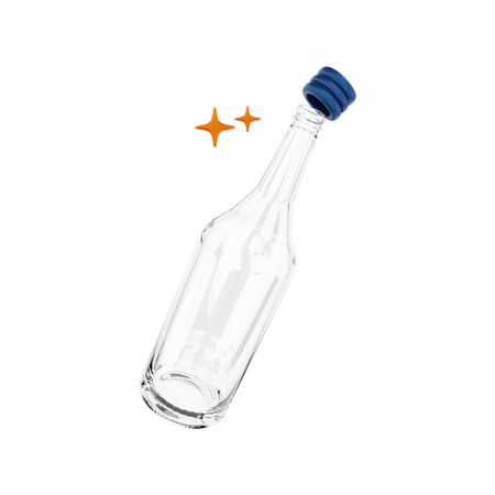 Glass Bottle  3D Illustration