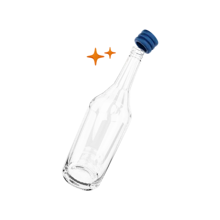 Glass Bottle  3D Illustration