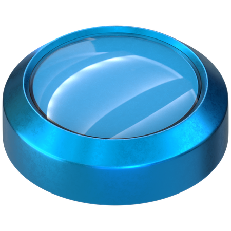 Glass Button  3D Icon