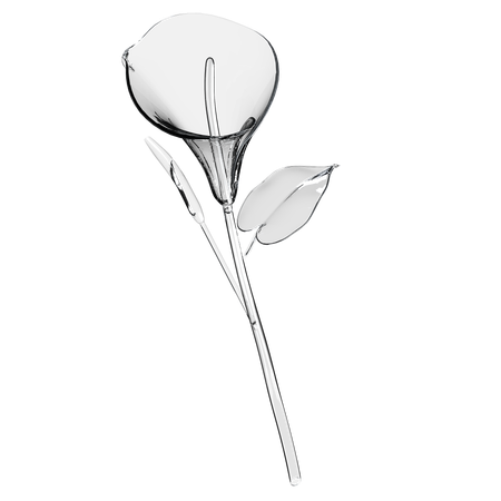 Glass Calla Lily Flower  3D Icon